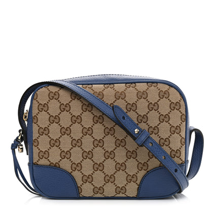 Gucci Monogram Dollar Calfskin Mini Bree Messenger Bag Beige Ebony Caspian 1 of 10