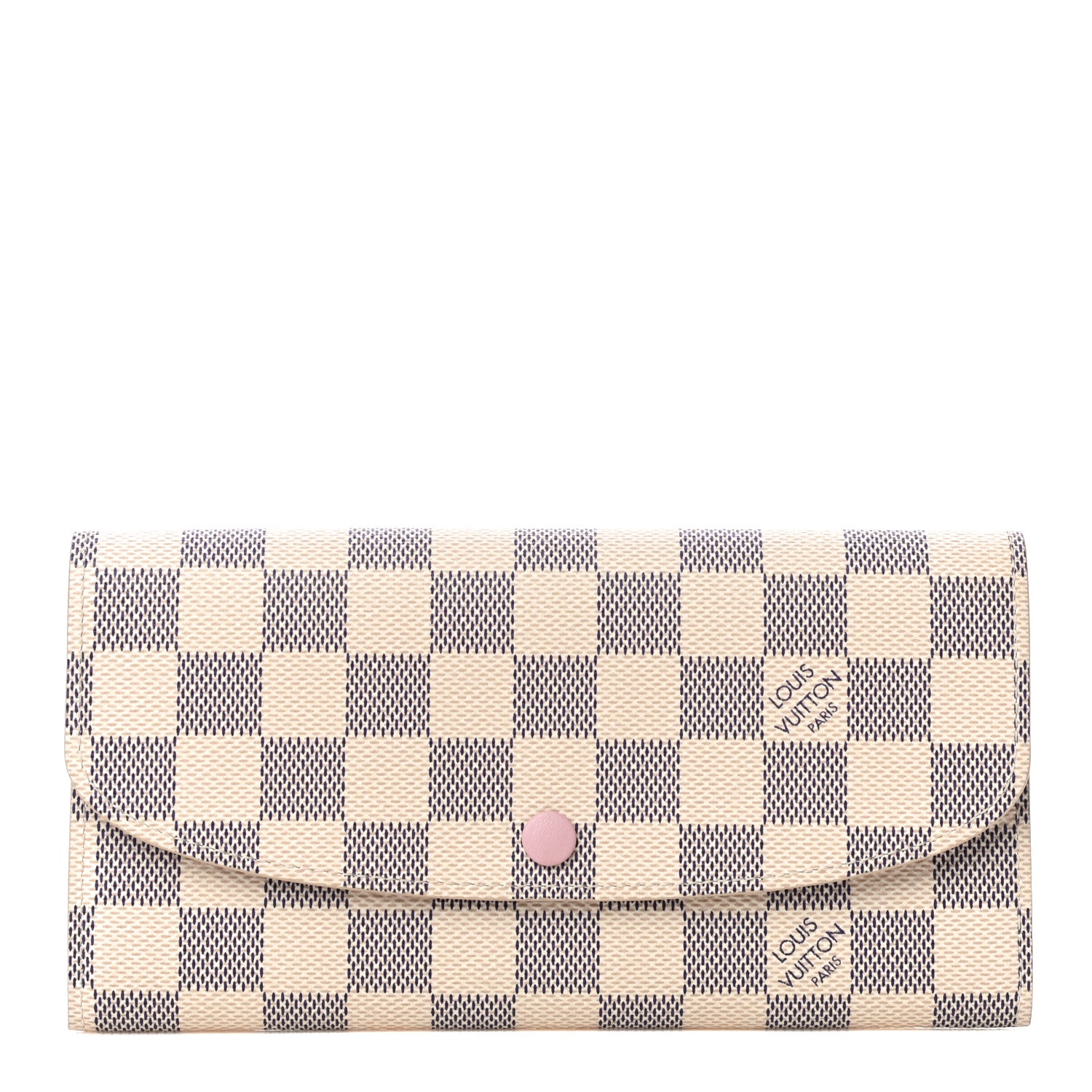 Louis Vuitton Damier Azur Emilie Wallet Rose Ballerine 1 of 12