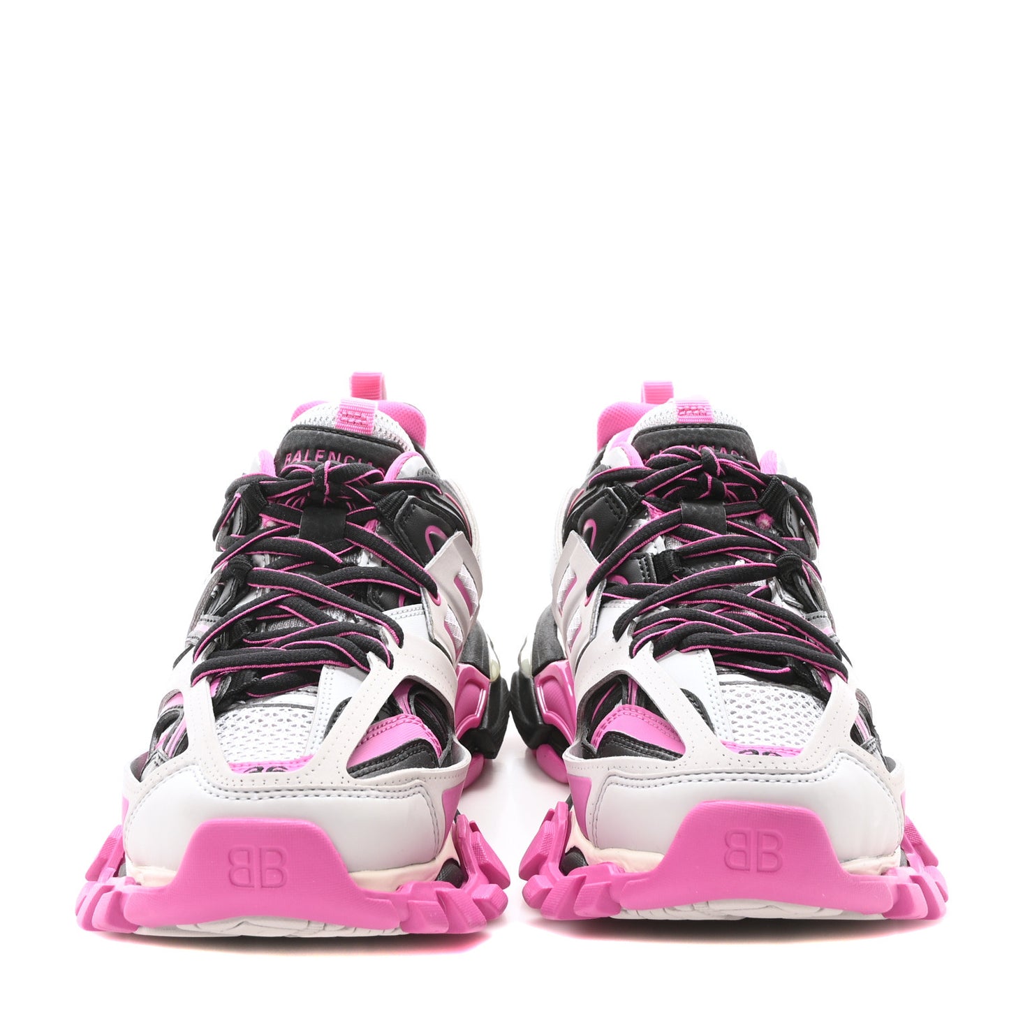 Mesh Nubuck Effect Fabric LED Womens Track Sneakers 36 Grey Pink Black