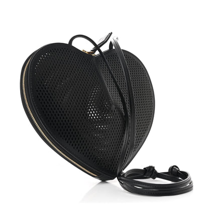 Alaia Calfskin Perforated Le Coeur Bag Black 3 of 9
