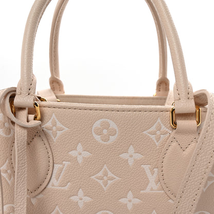 Louis Vuitton Empreinte Monogram Spring In The City Onthego MM Beige Pink Yellow 7 of 9