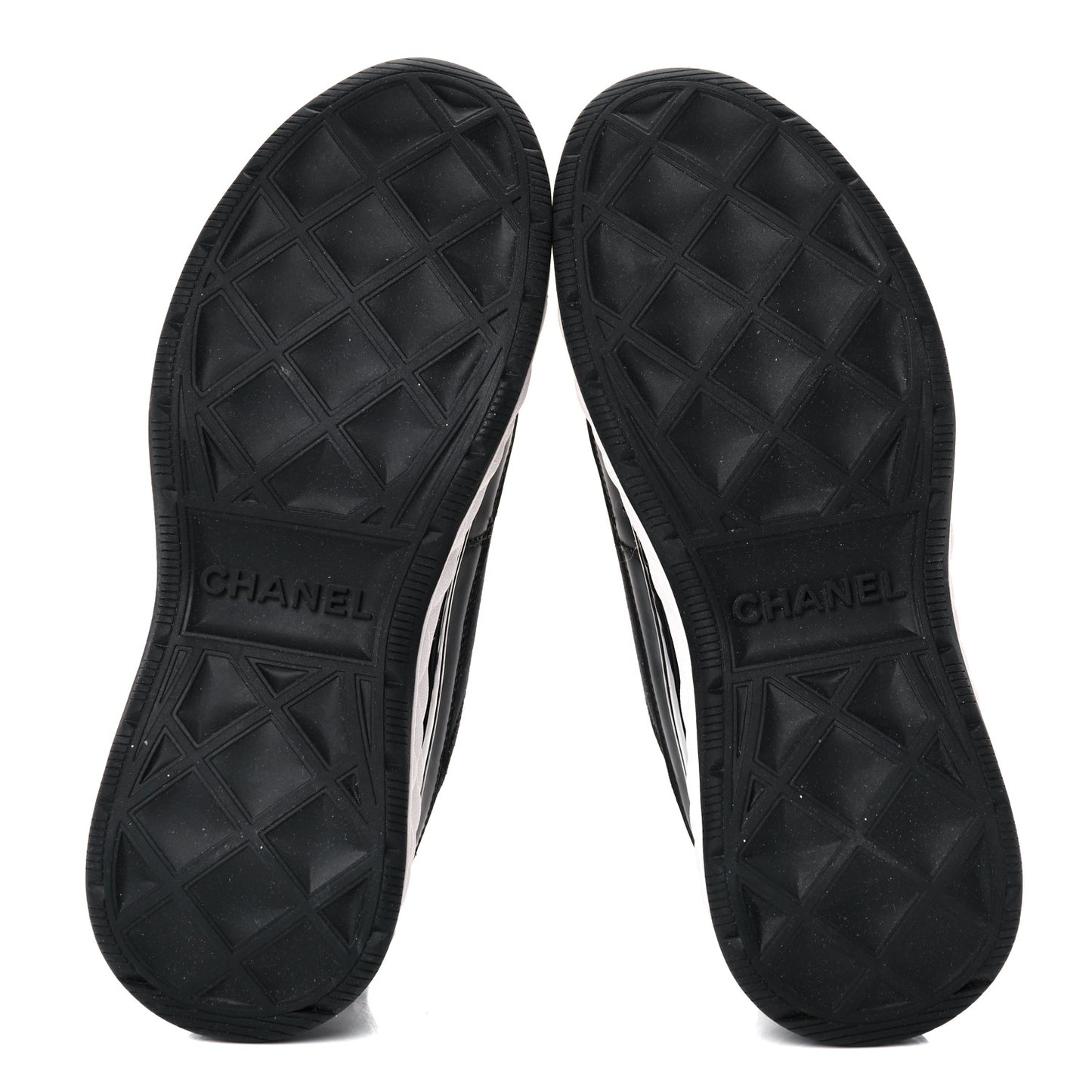 Velvet Calfskin Mixed Fibers CC Sneakers 35.5 Black