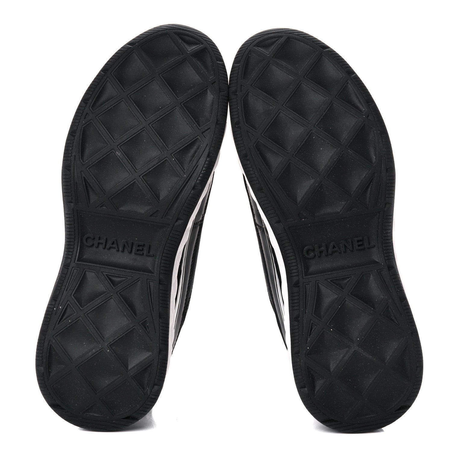 Chanel Velvet Calfskin Mixed Fibers CC Sneakers 35.5 Black 5 of 7
