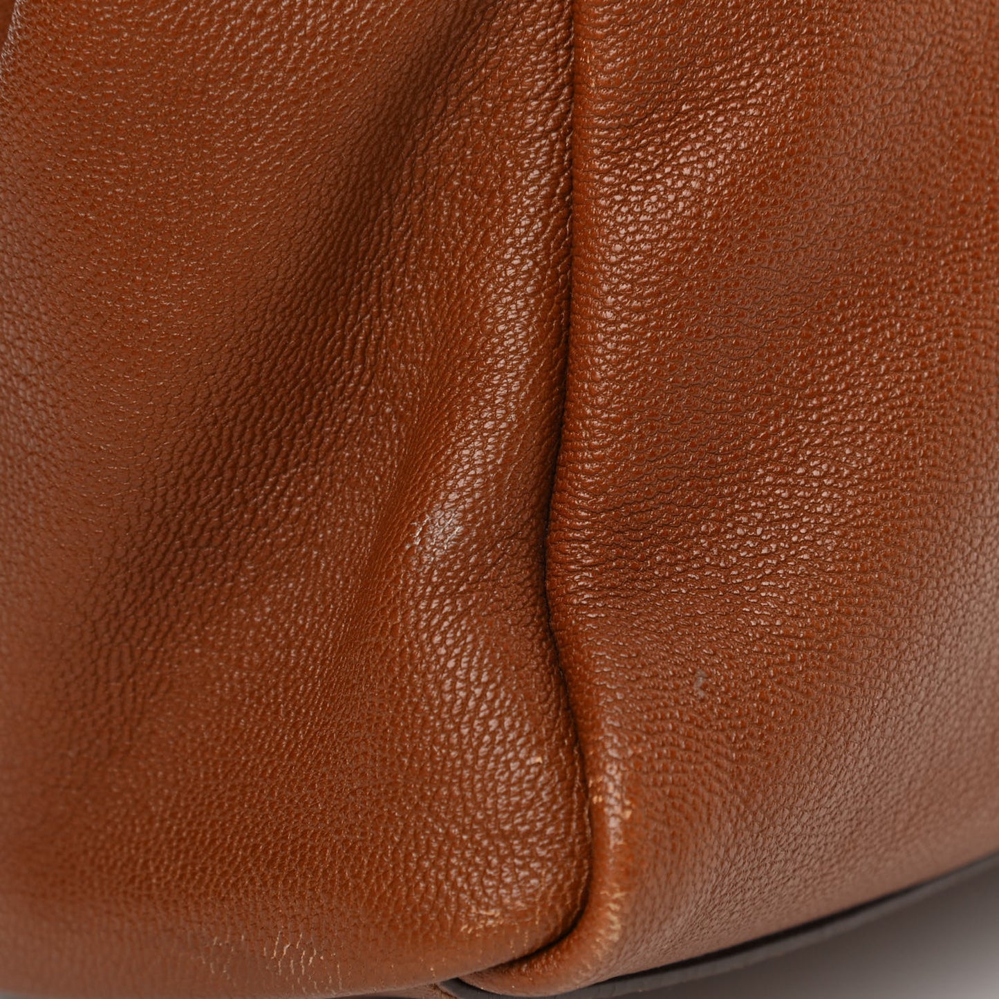 Goatskin Zucca Medium Peekaboo Iconic Satchel Cuoio Tobacco Moro