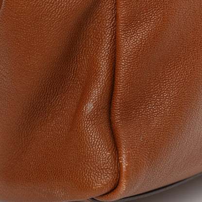Fendi Goatskin Zucca Medium Peekaboo Iconic Satchel Cuoio Tobacco Moro 11 of 12