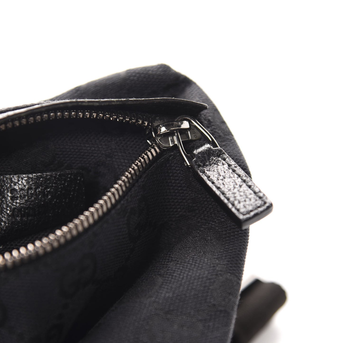GG Monogram Double Pocket Belt Bag Black