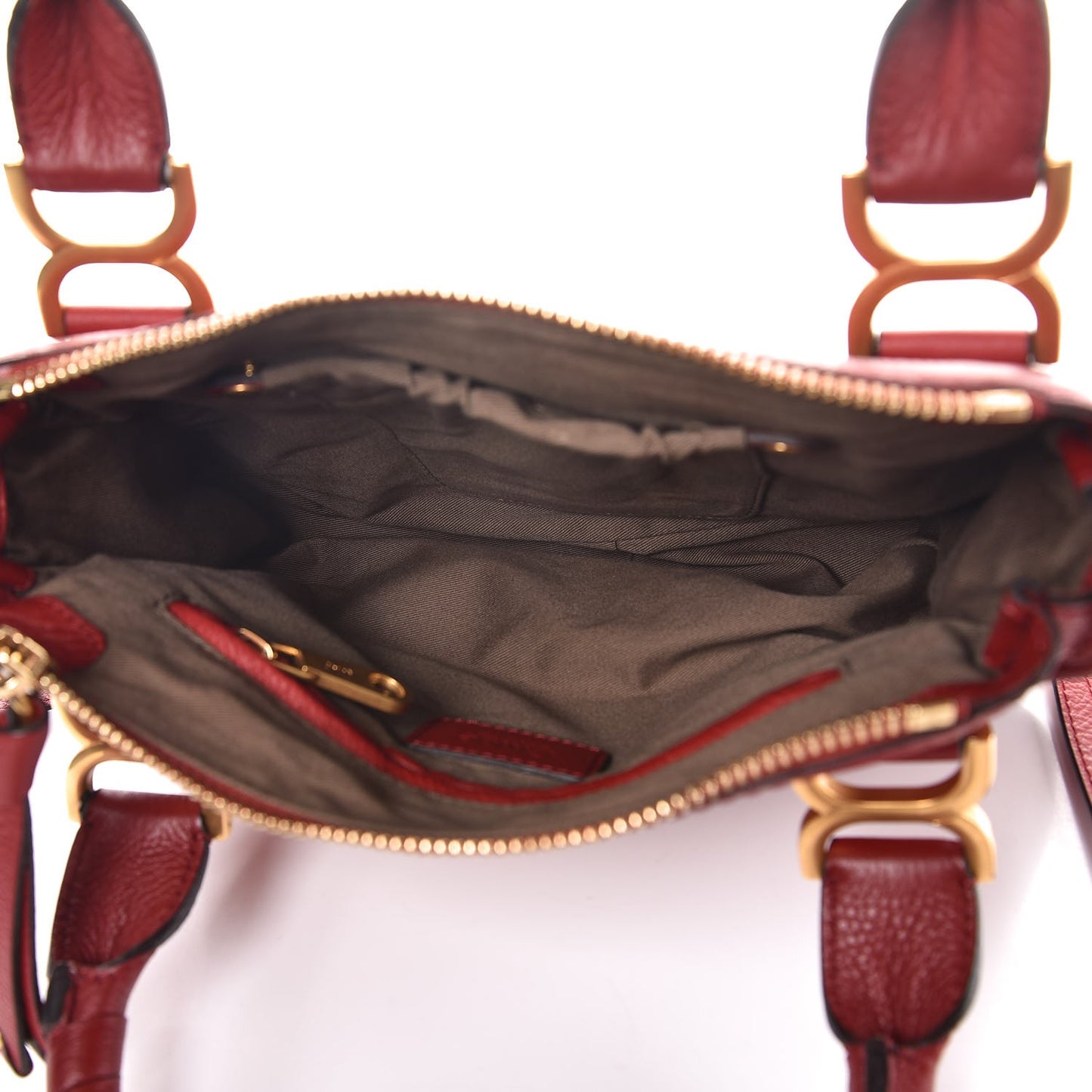 Calfskin Small Marcie Satchel Red