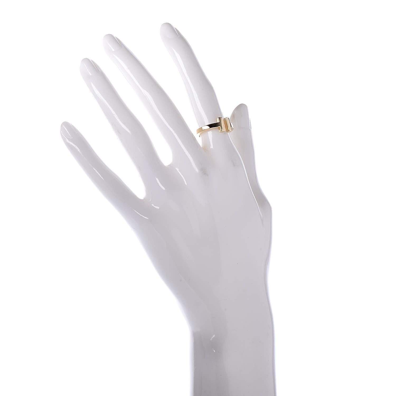 Tiffany 18K Yellow Gold T Square Ring 49 4.75 2 of 5