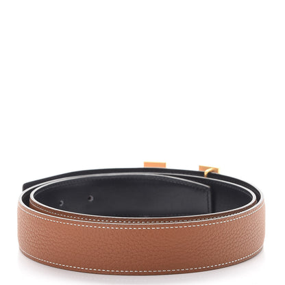 Hermes Box Togo 32mm H Belt 90 Black Gold 4 of 9
