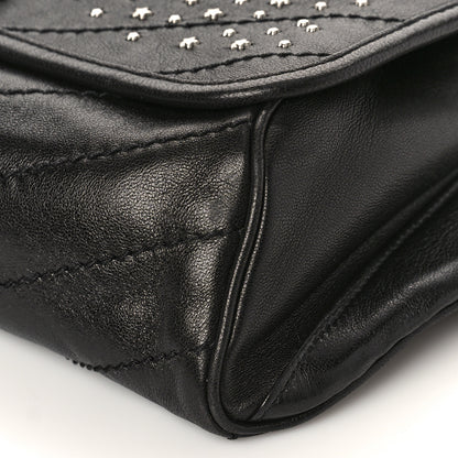 Saint Laurent Calfskin Studded Stardust Monogram Niki Shoulder Bag Black 7 of 8