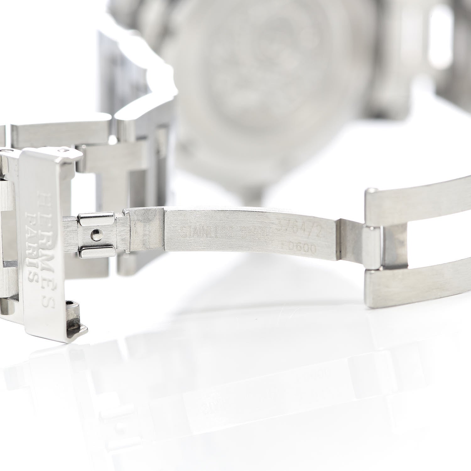 Hermes Stainless Steel 38mm Clipper Quartz Watch 6 of 7