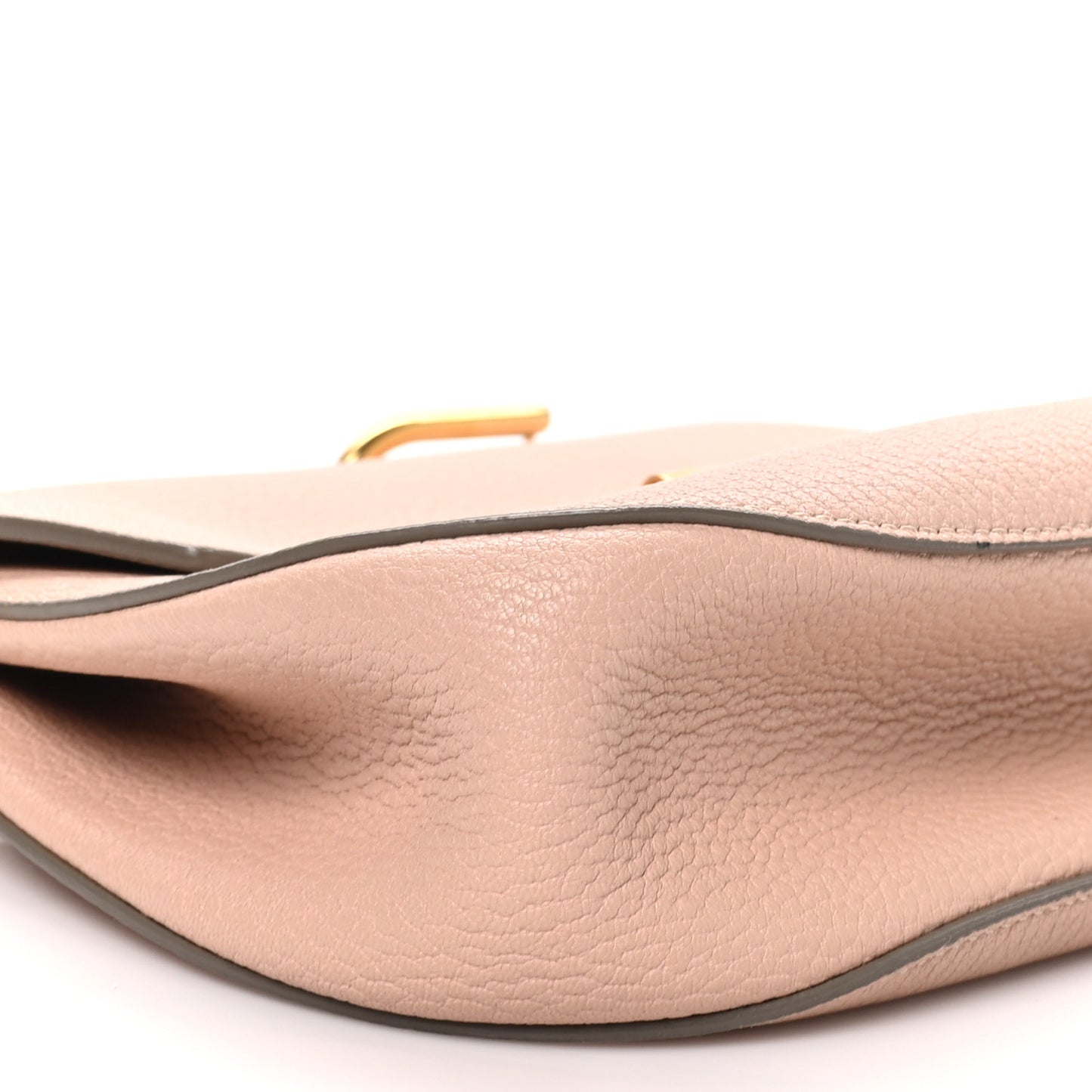 Grained Lambskin Drew Shoulder Bag Cement Pink
