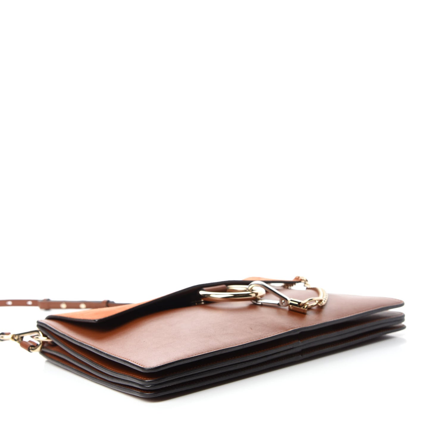 Suede Calfskin Medium Faye Shoulder Bag Tobacco