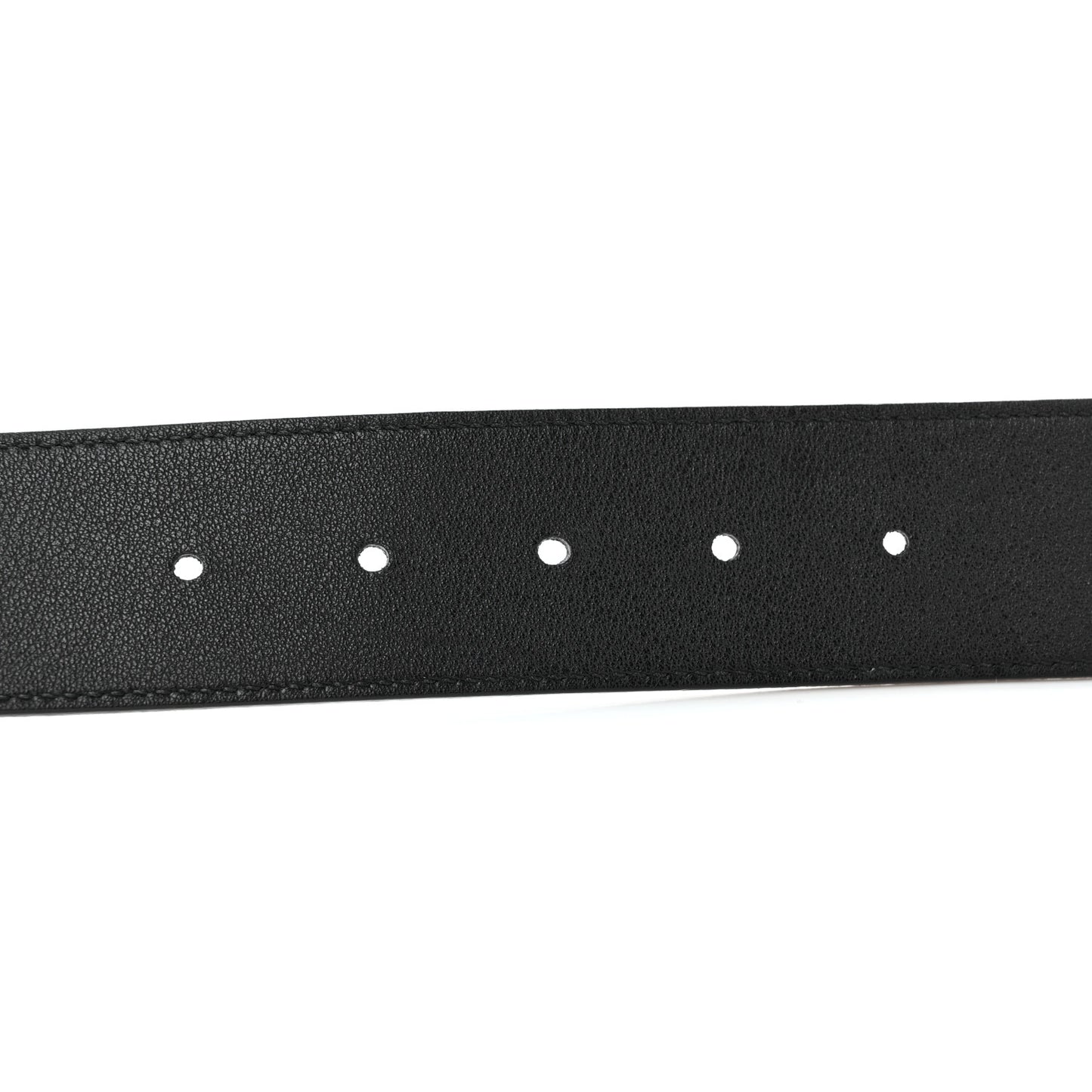 Moon Calfskin Nickel Double G 40mm Belt 85 34 Black
