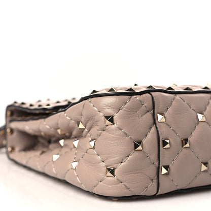 Valentino Garavani Nappa Medium Rockstud Spike Shoulder Bag Poudre 7 of 8