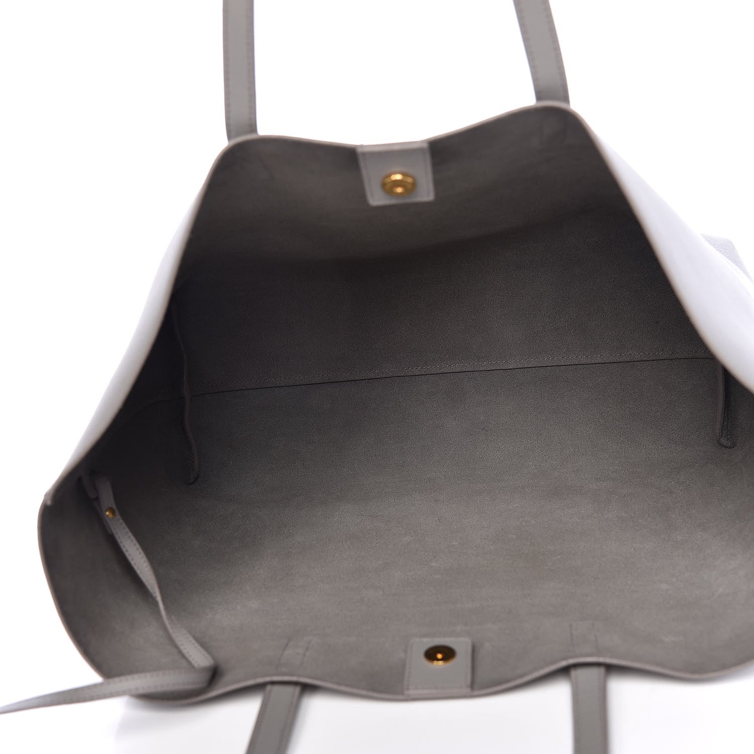 Saint Laurent Calfskin Large Shopping Tote Oyster Gray 6 of 21