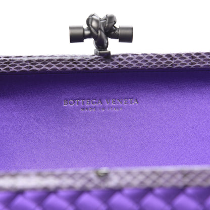 Bottega Veneta Satin Intreccio Impero Ayers Stretch Knot Clutch Purple 6 of 8