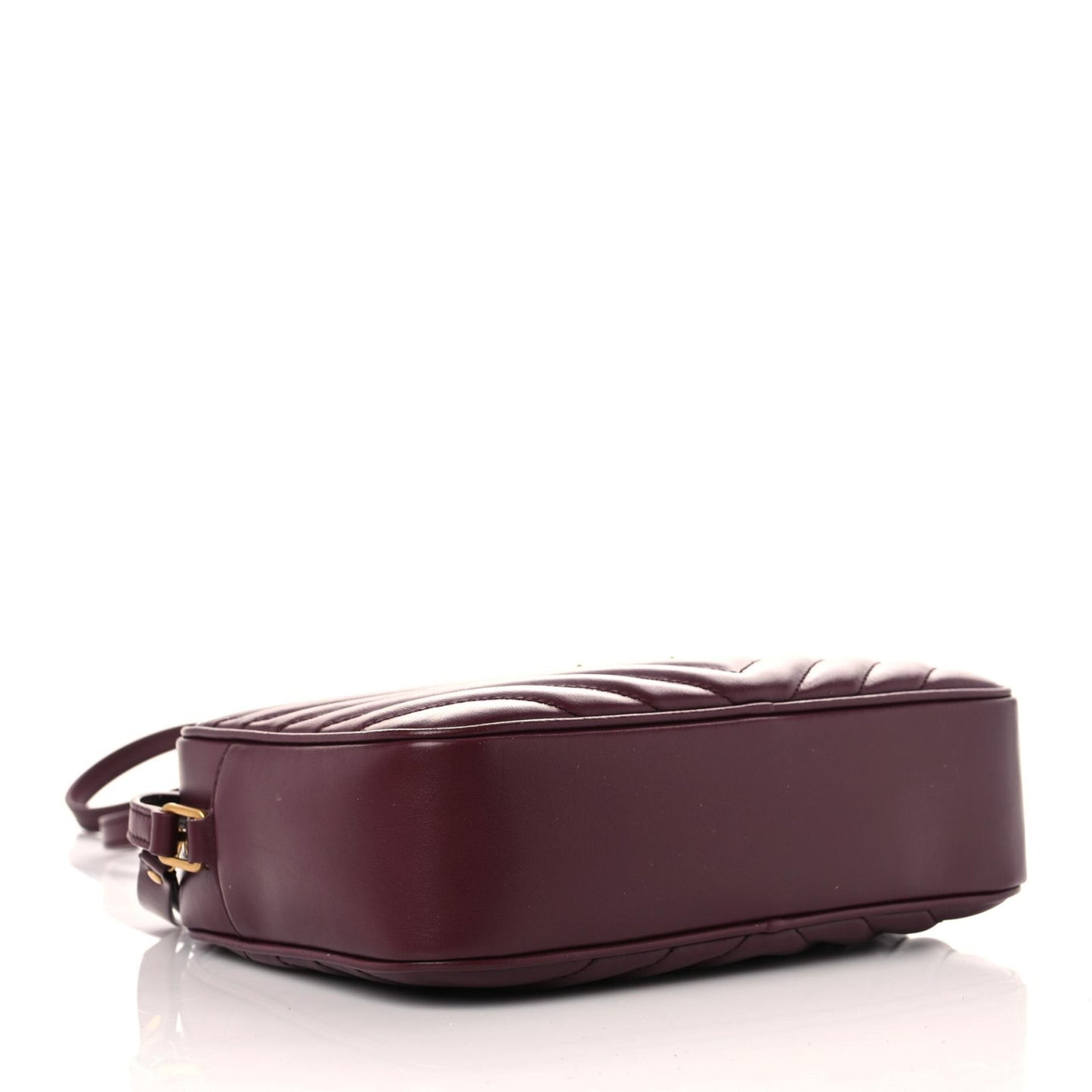 Calfskin Matelasse Monogram Lou Camera Bag Dark Legion Red