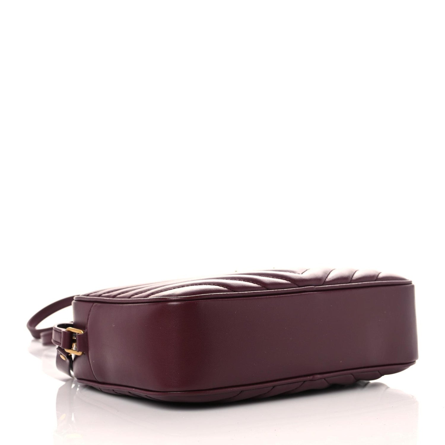 Saint Laurent Calfskin Matelasse Monogram Lou Camera Bag Dark Legion Red 4 of 8