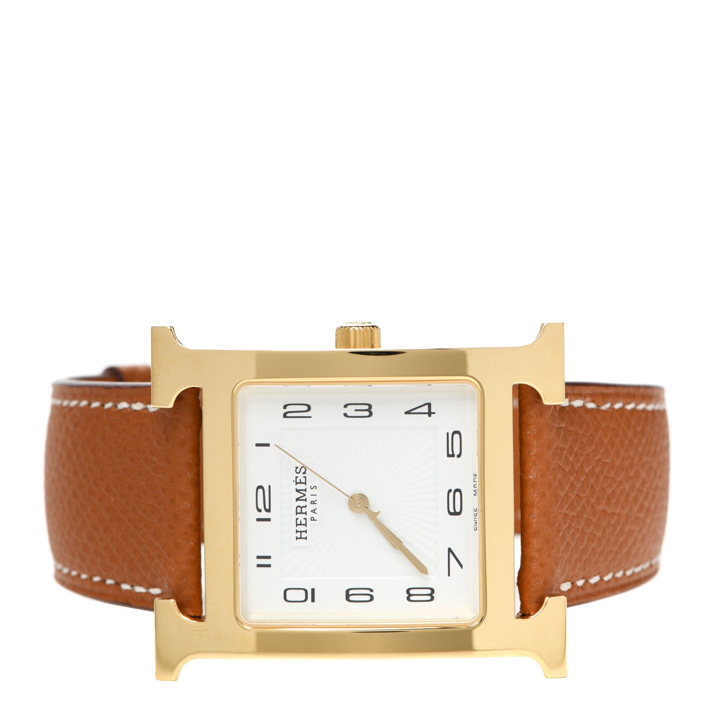 Stainless Steel Epsom 30.5mm Heure H Hour Quartz Watch Gold
