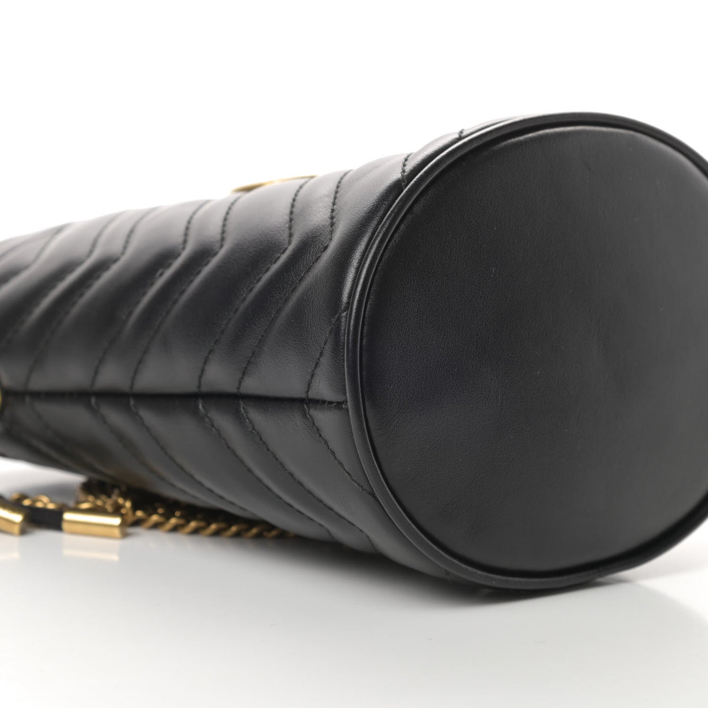 Calfskin Matelasse Mini GG Marmont 2.0 Bucket Bag Black