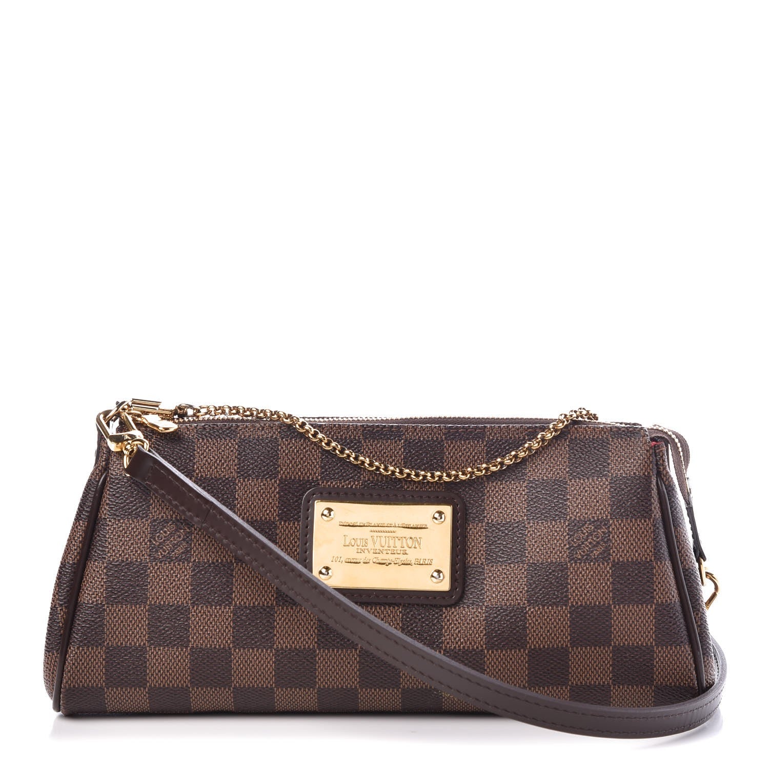 Louis Vuitton Damier Ebene Eva Clutch 1 of 9