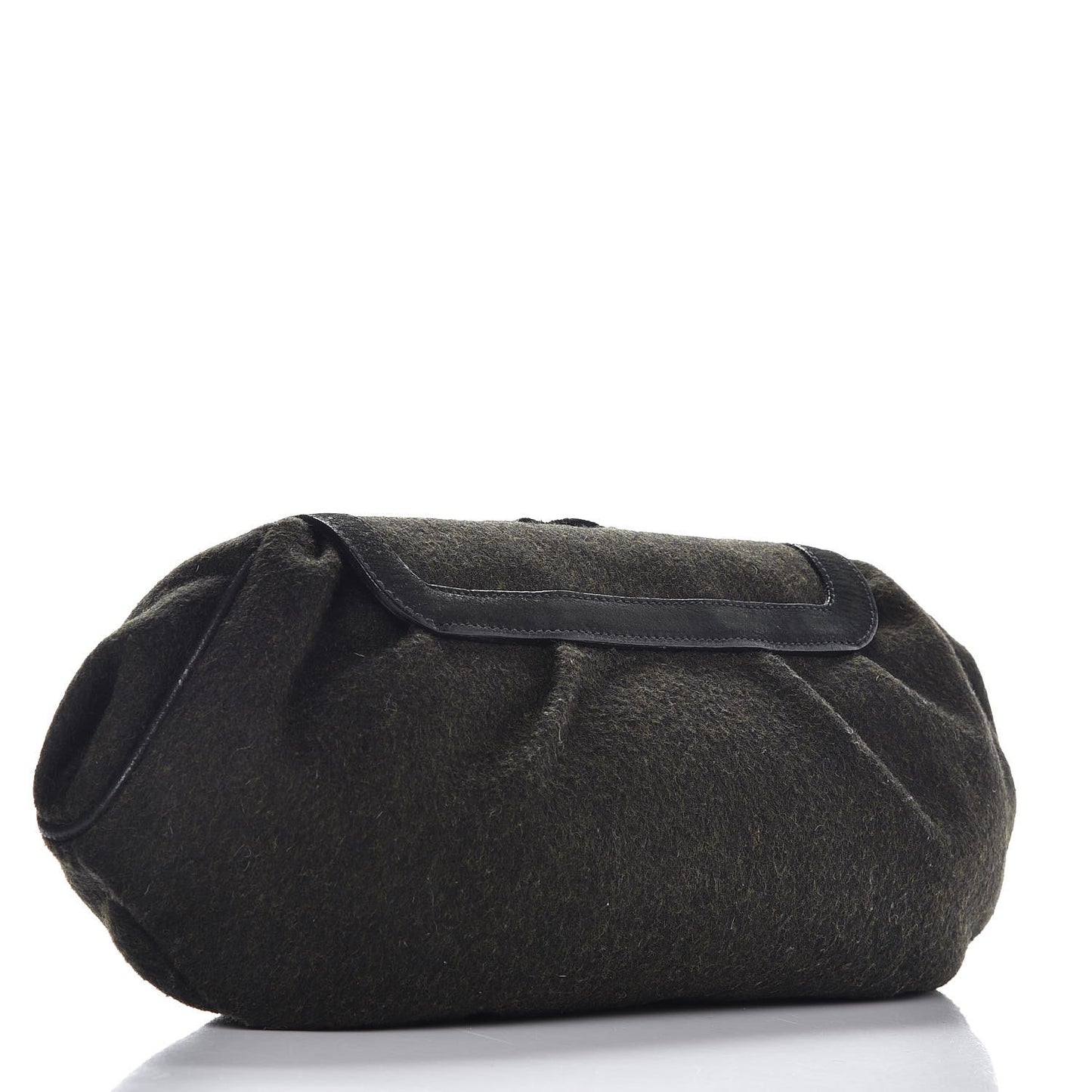 Wool Crystal Clutch Black Militare