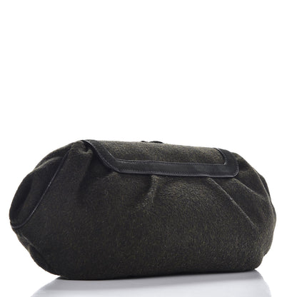 Prada Wool Crystal Clutch Black Militare 3 of 7