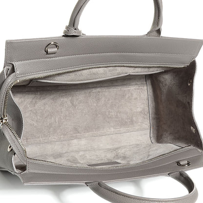 Saint Laurent Grained Calfskin Small Cabas Rive Gauche Bag Fog 5 of 9