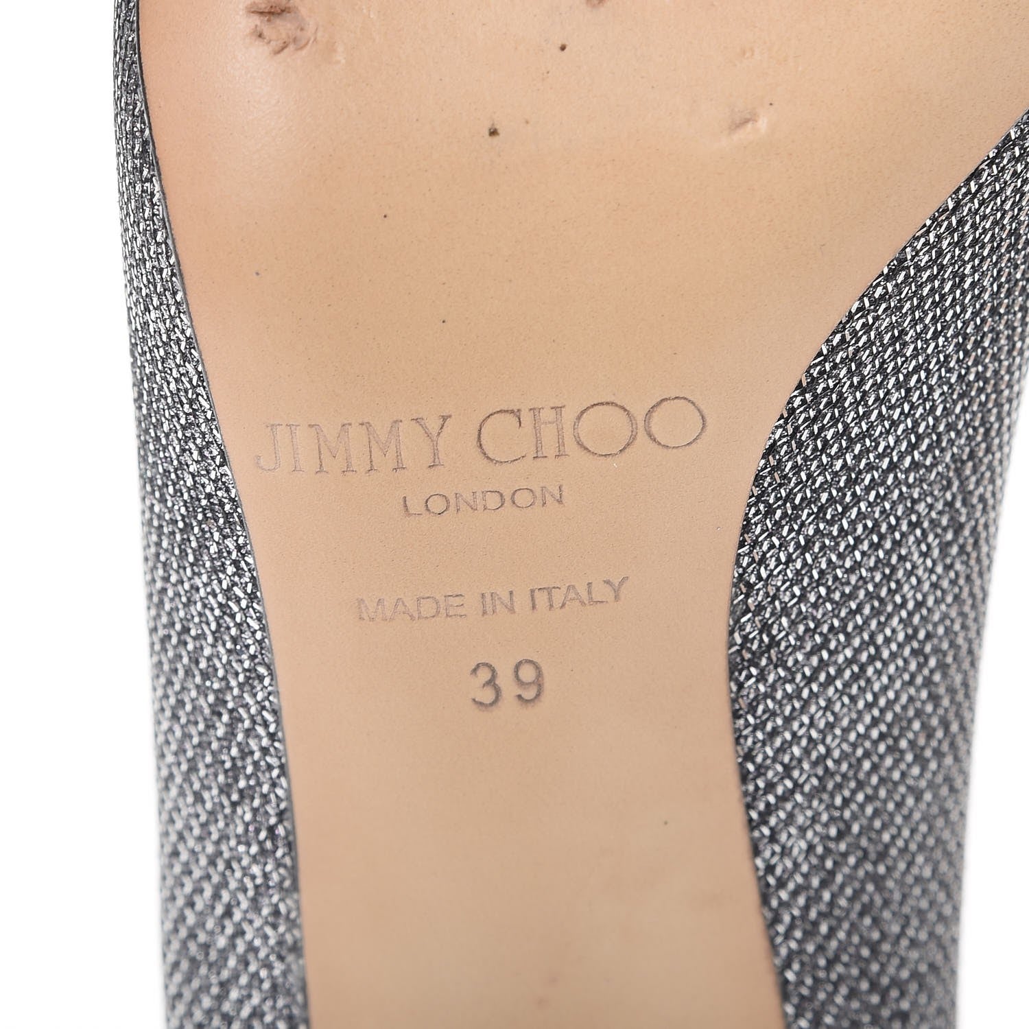 Jimmy Choo Glitter Lame Abel Pumps 39 Anthracite 9 of 10