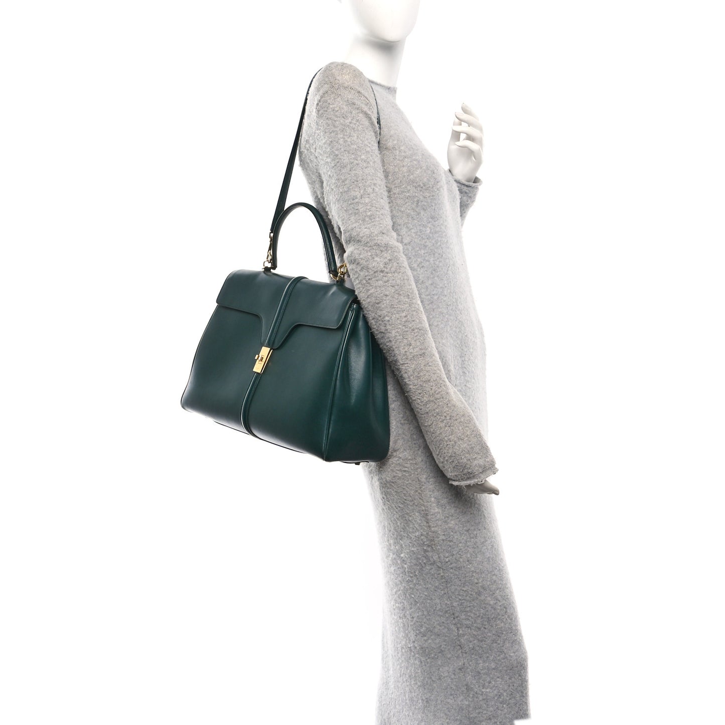 Satinated Calfskin Large 16 Top Handle Bag Amazone