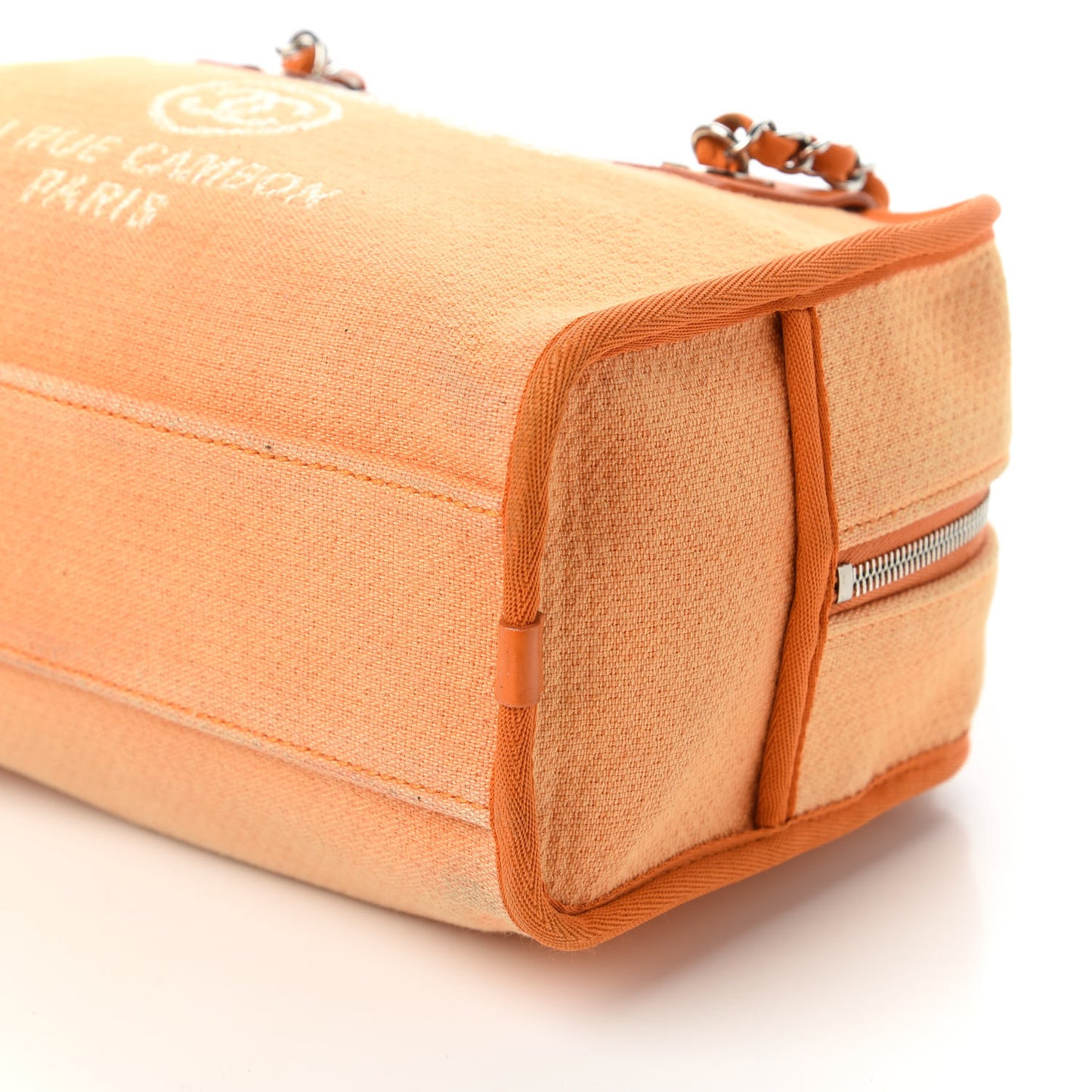 Canvas Deauville Small Bowling Bag Orange
