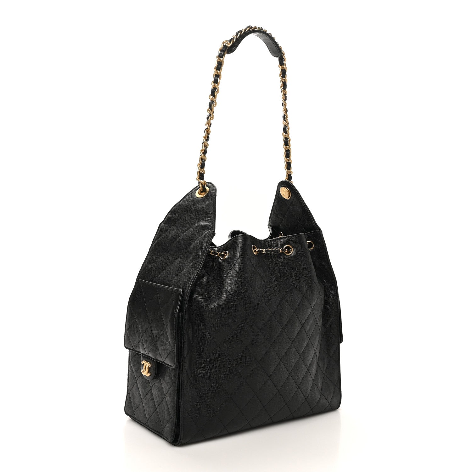 Chanel Caviar Quilted Medium Chanel 25 Handbag Black 4 of 11
