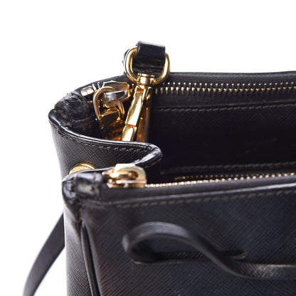 Prada Saffiano Medium Galleria Double Zip Tote Black 8 of 17