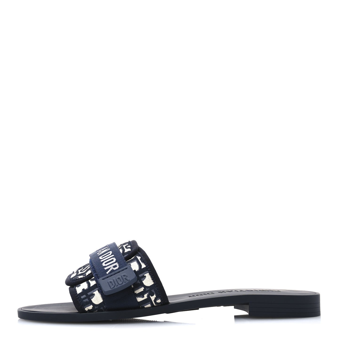 Nylon Oblique Dio(r)evolution Slide Sandals 41 Deep Blue