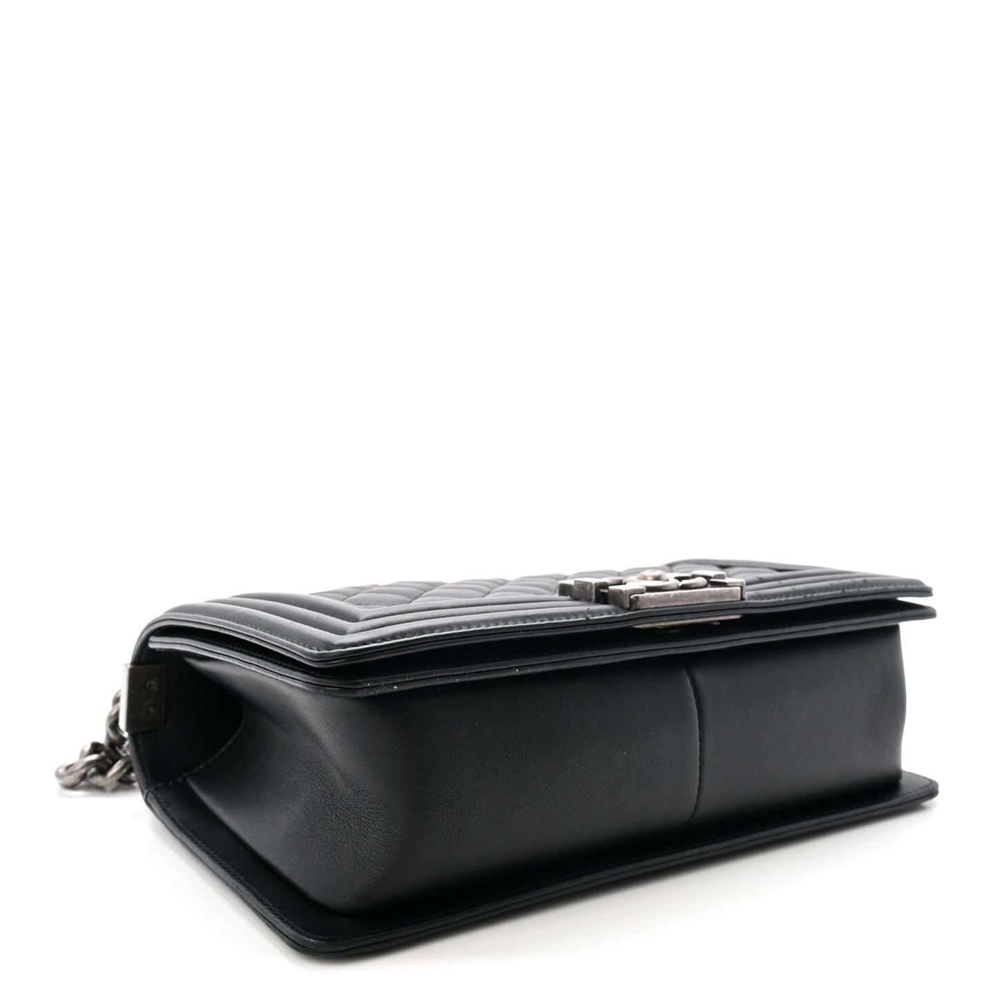 Calfskin Quilted Medium Boy Flap Black