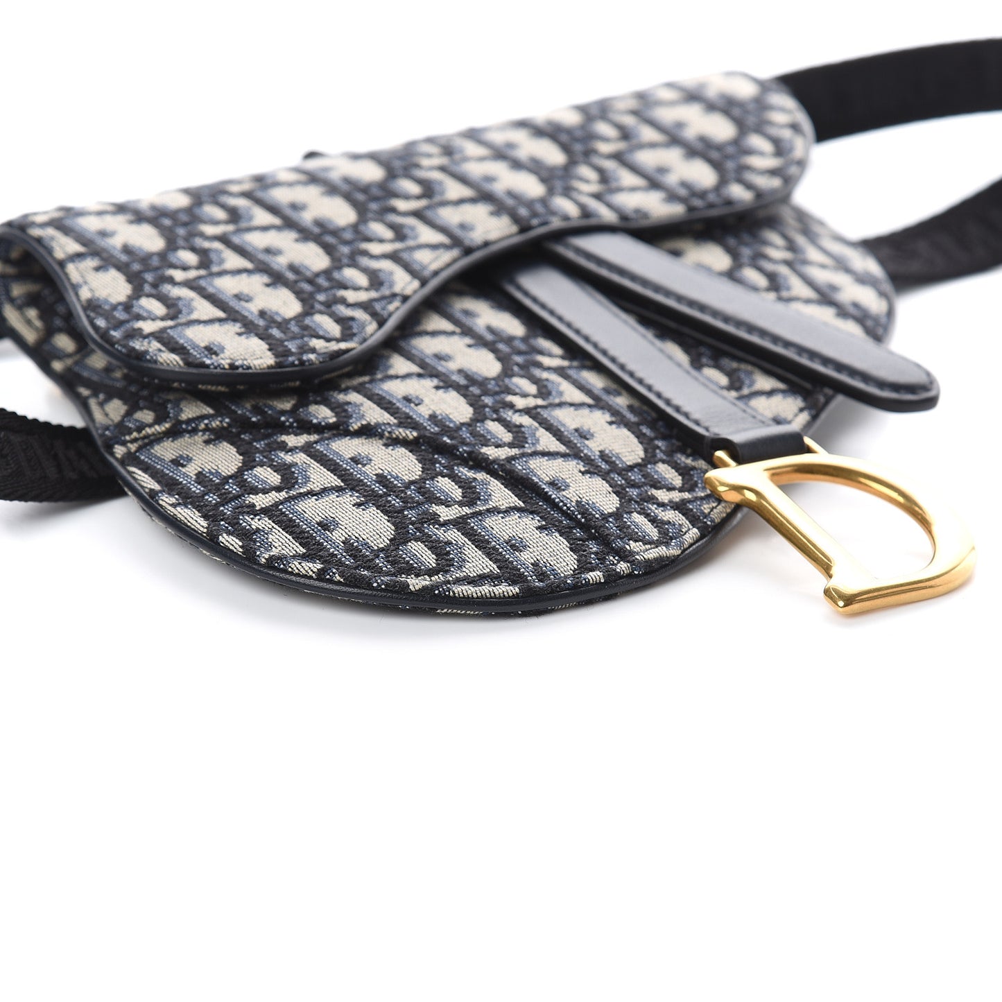 Oblique Saddle Belt Bag Blue