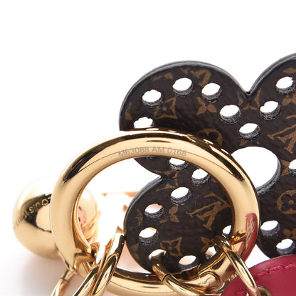 Louis Vuitton Monogram Fetish Flower Perforated Bag Charm Pink 4 of 4