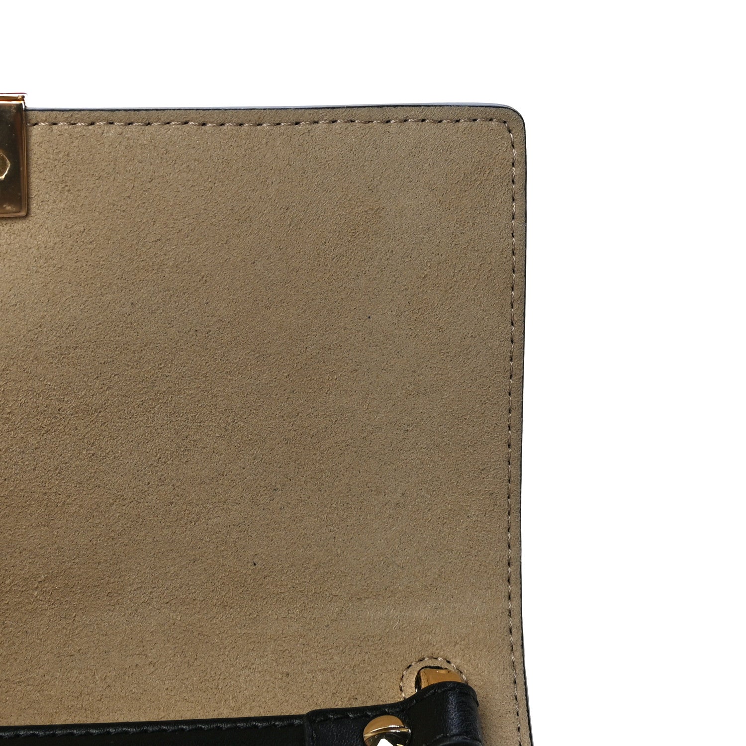Fendi Vitello Liberty Bi-Color FF 1974 Embossed Small Kan I Shoulder Bag Black Maya 12 of 12