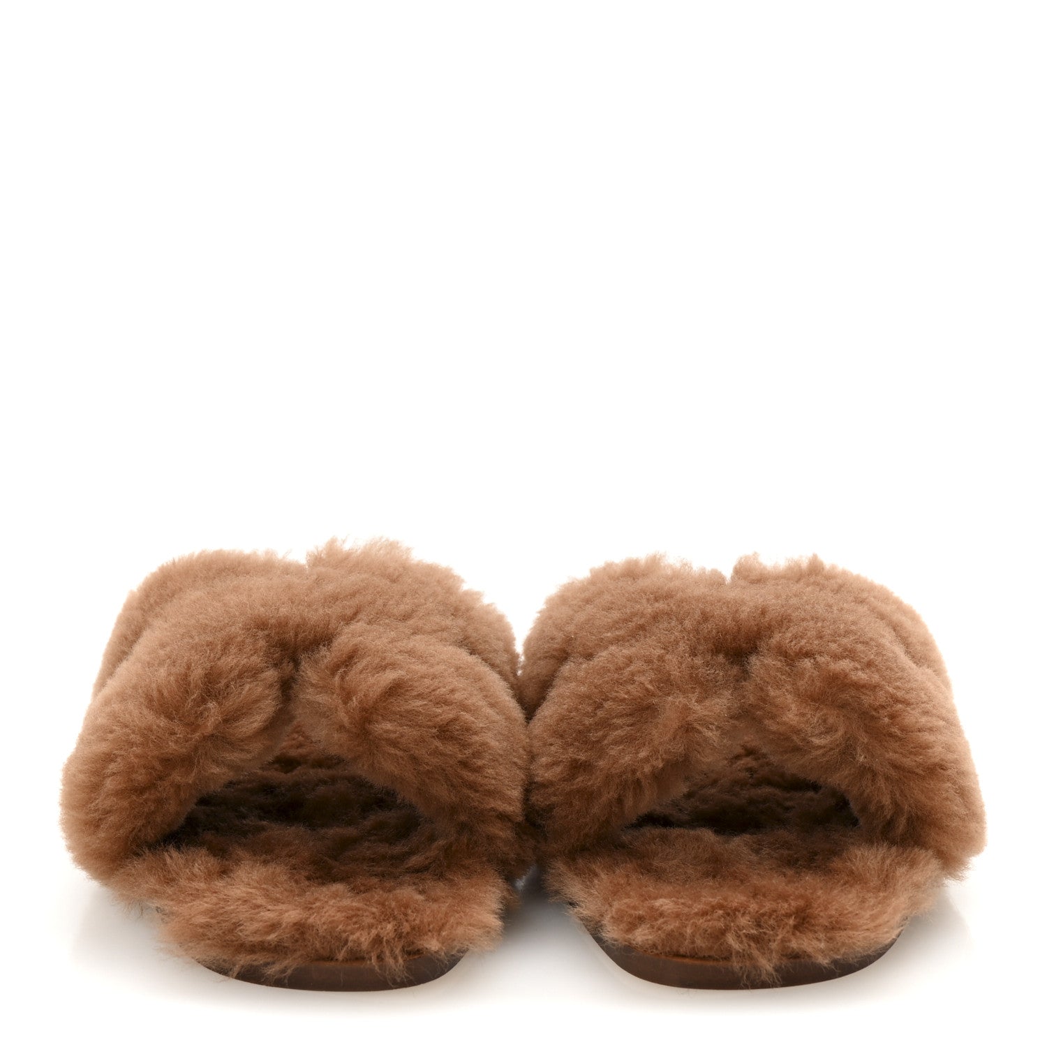 Hermes Woolskin Oran Sandals 37.5 Naturel 3 of 9