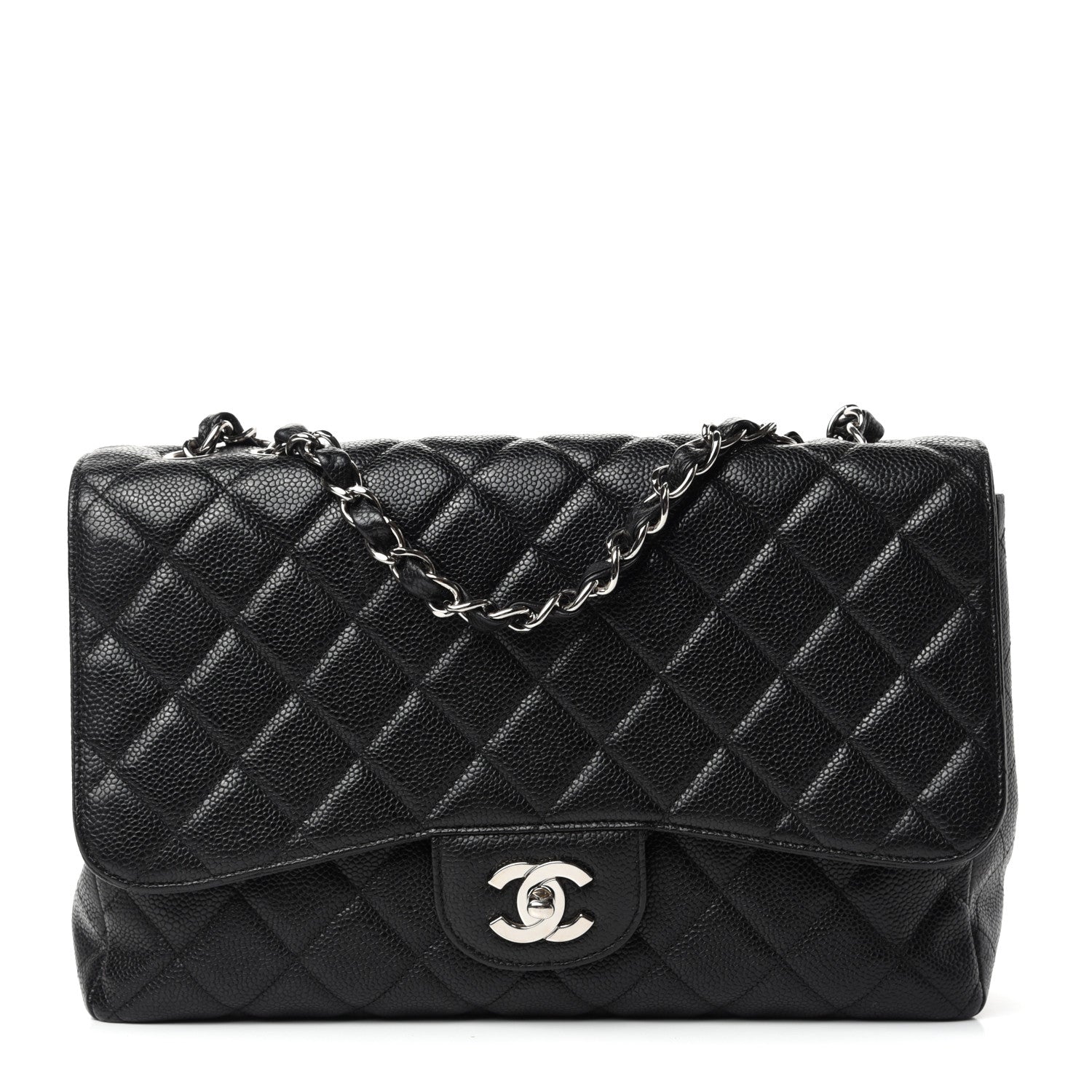 Chanel Caviar Quilted Jumbo Single Flap Black 1 of 10