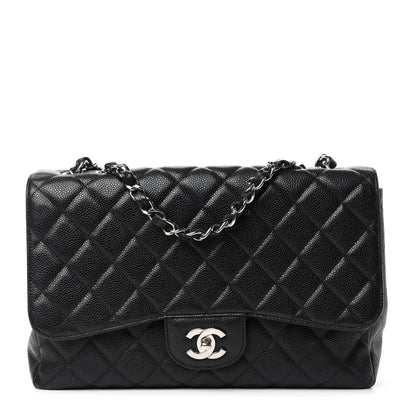 Chanel Caviar Quilted Jumbo Single Flap Black 1 of 10