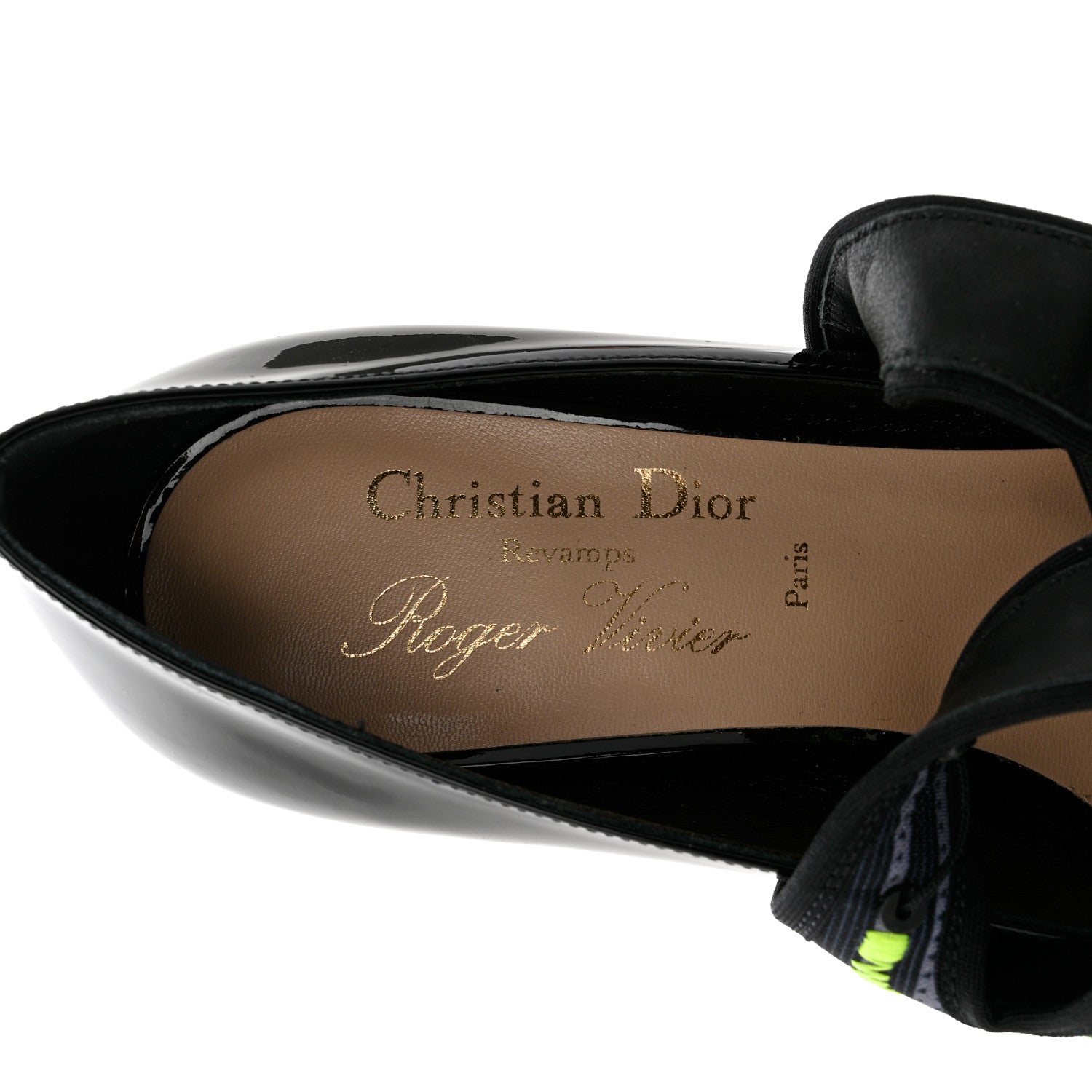Christian Dior Patent Dior 62-22 Pumps 38.5 Black 7 of 9