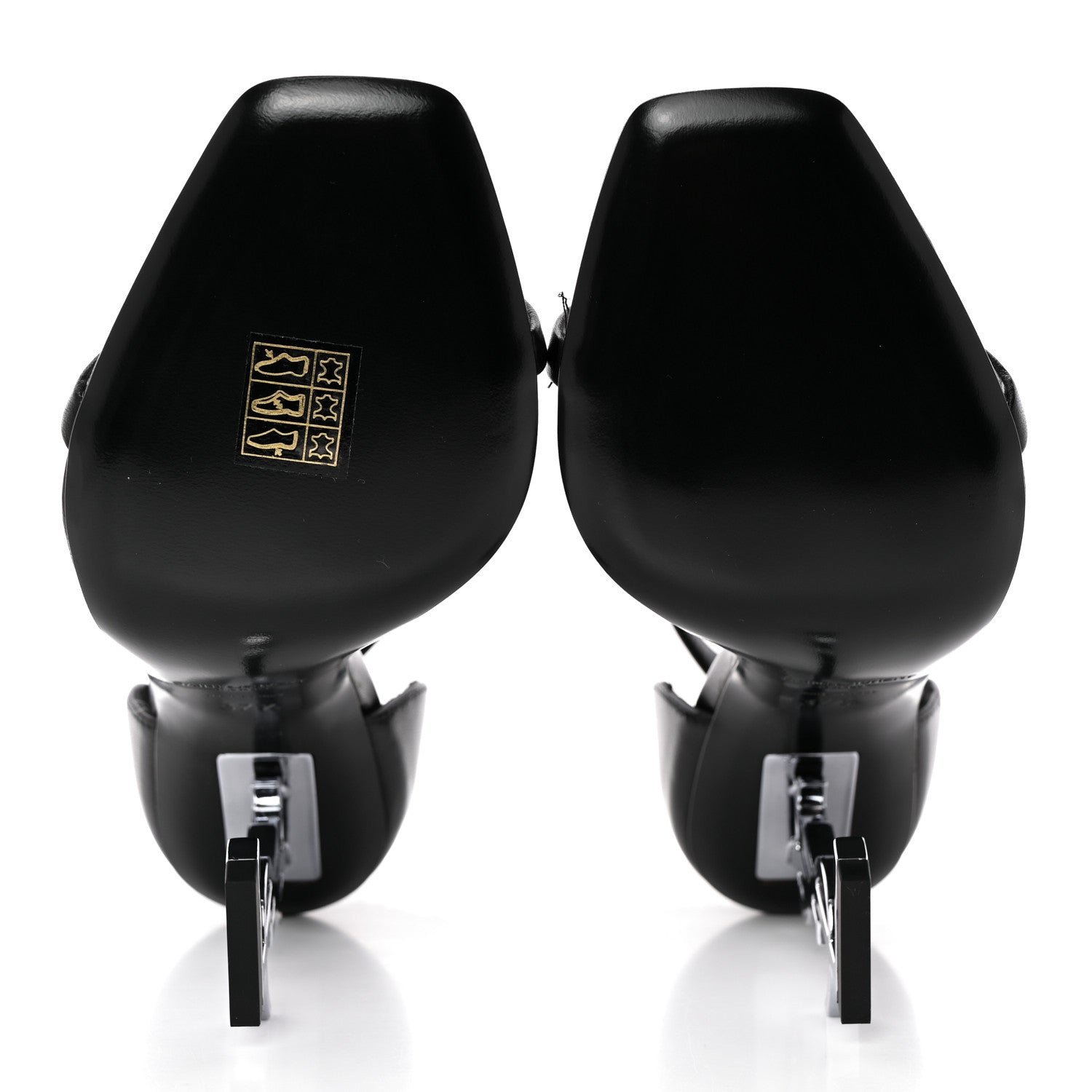 Saint Laurent Patent Calfskin Opyum 110 Sandals 37.5 Black 6 of 14
