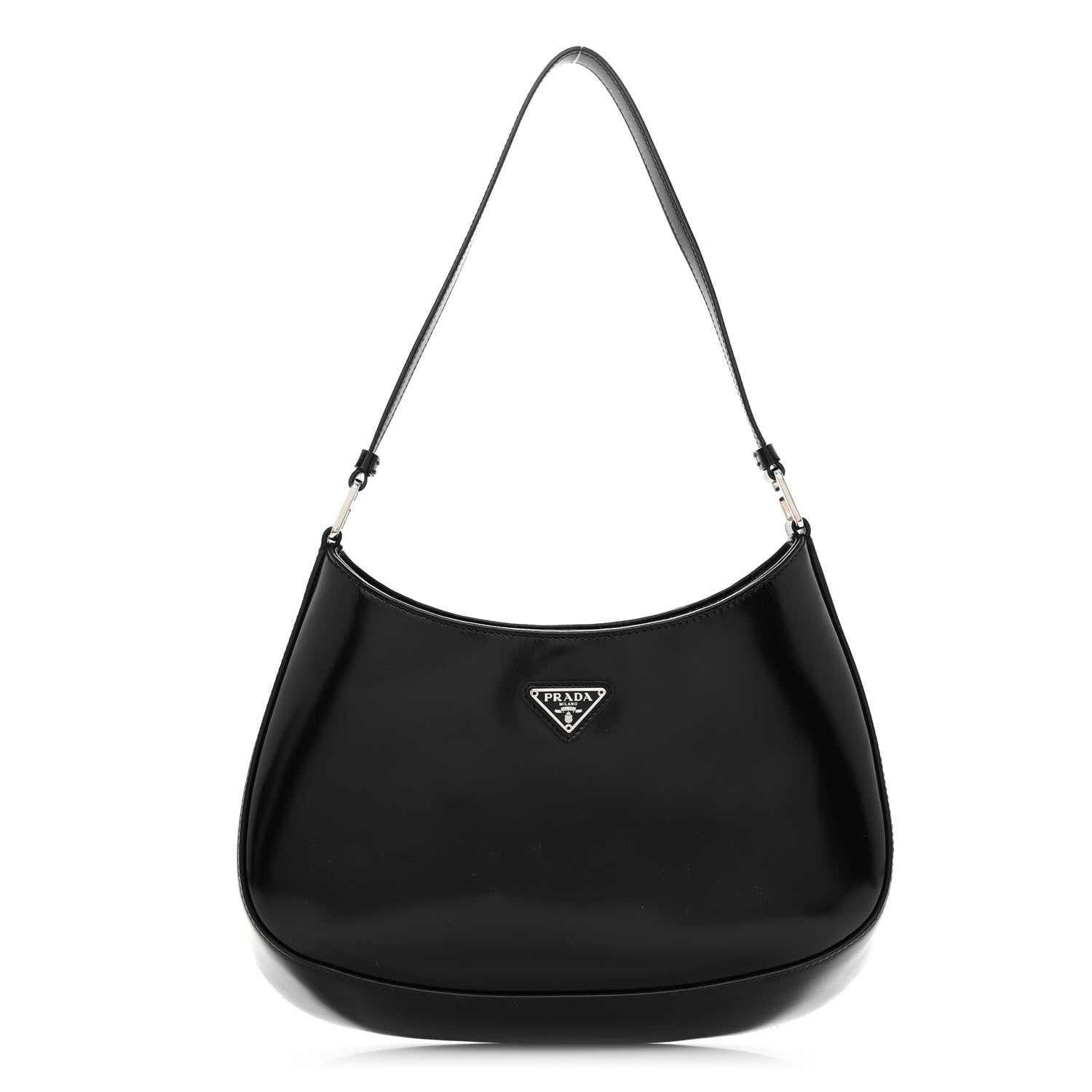 PRADA Brushed Calfskin Cleo Shoulder Bag in the color Black by FASHIONPHILE