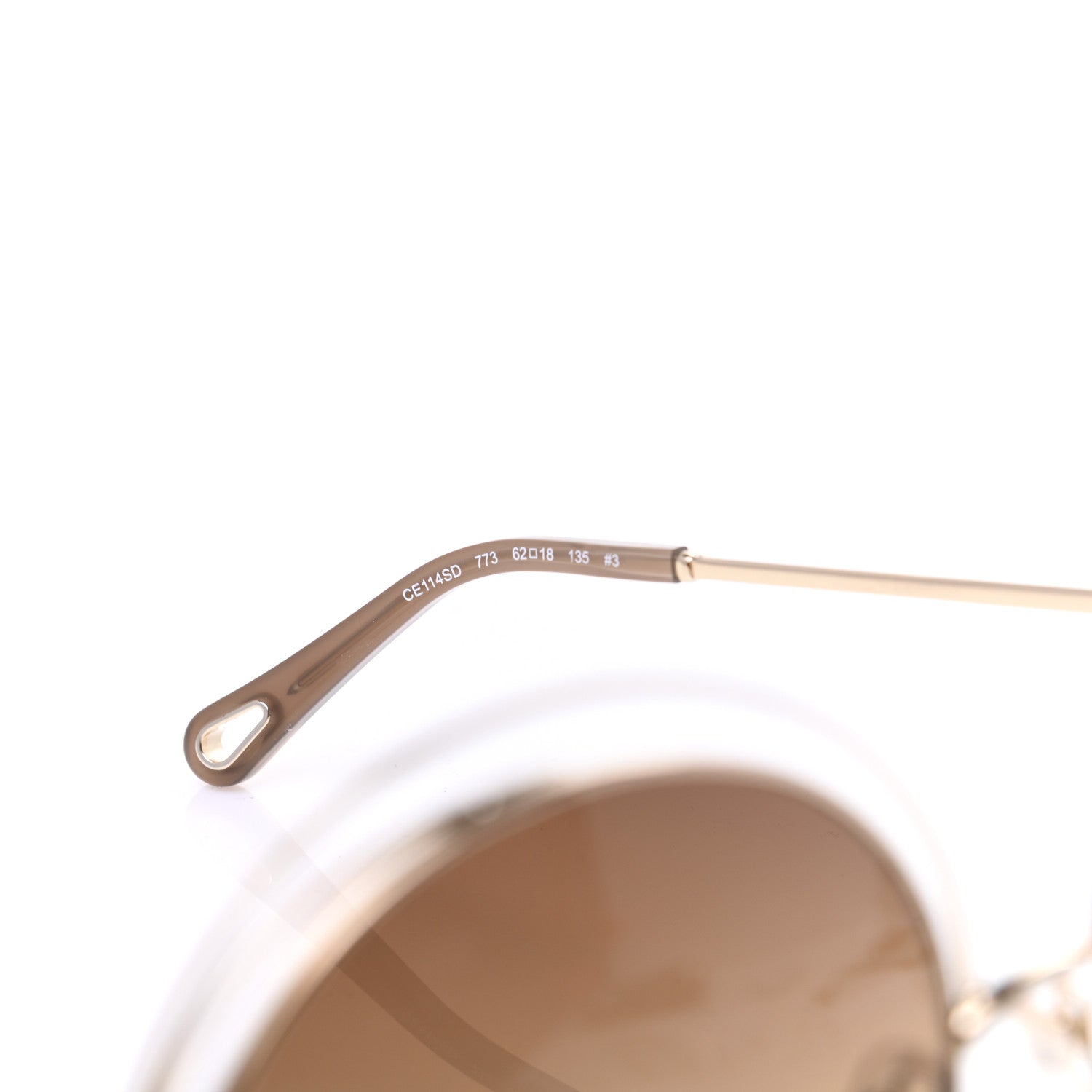 Chloe Metal Carlina Oversized Round Sunglasses CE114SD Gold 5 of 6