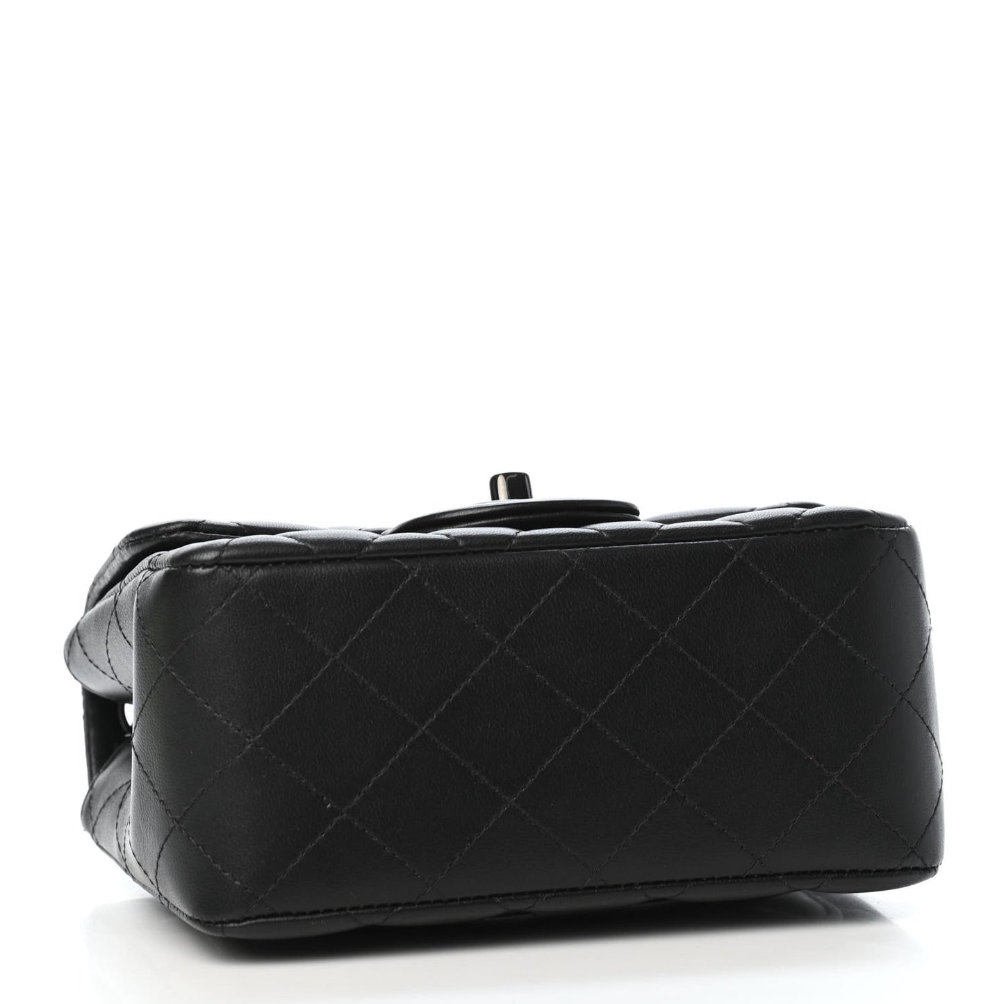 Lambskin Quilted Mini Square Flap So Black