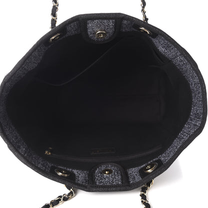 Chanel Woven Straw Raffia Small Deauville Tote Charcoal 5 of 11