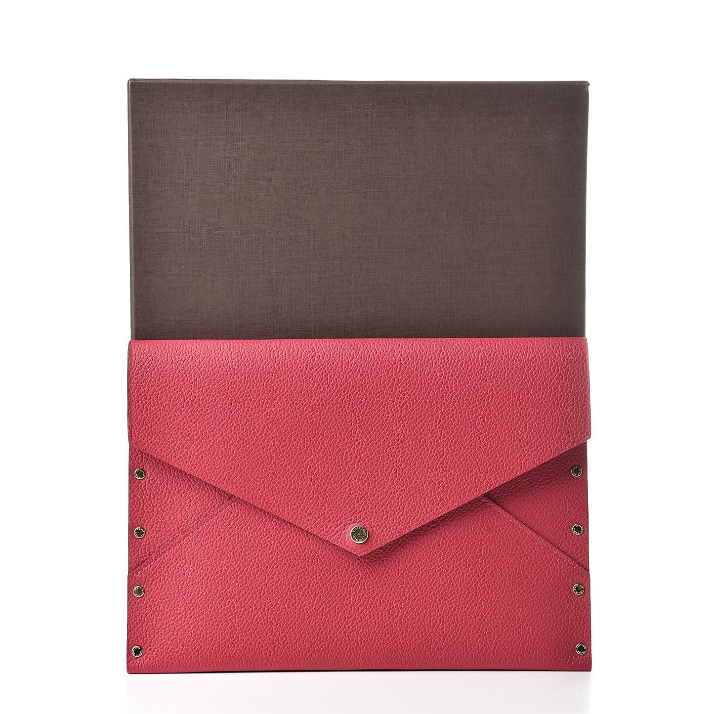 Cuir Rivets Enveloppe Fuchsia