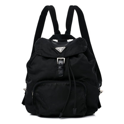 Prada Nylon Vela Cinch Backpack Black 1 of 14